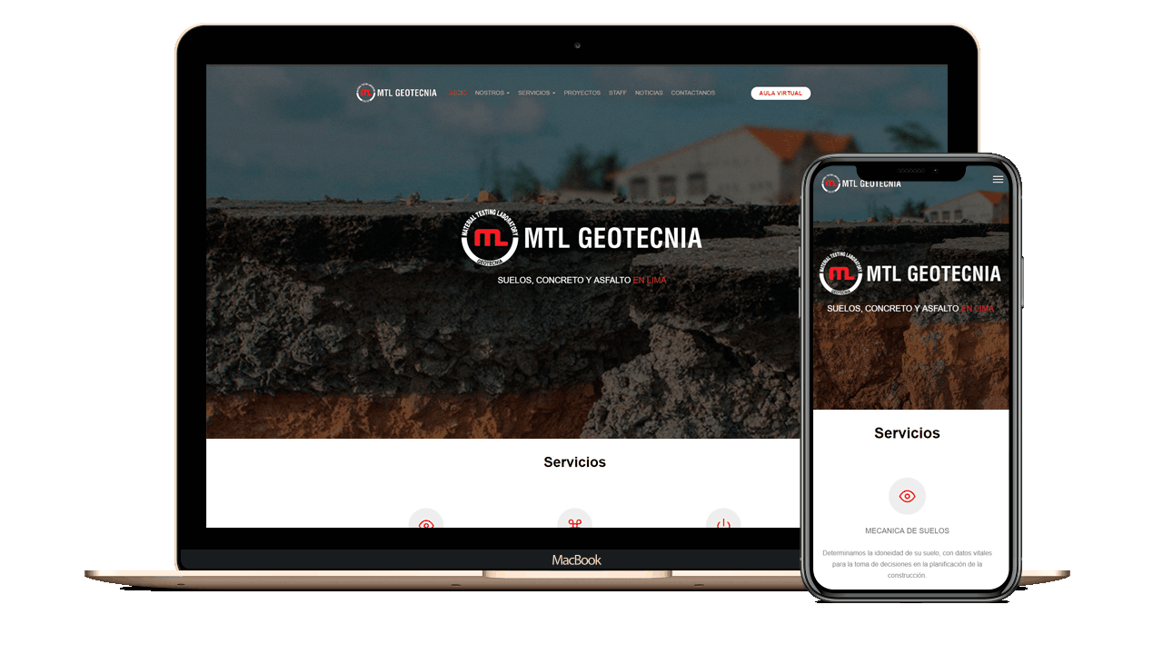 Diseño web Empresarial para MTL Geotecnia